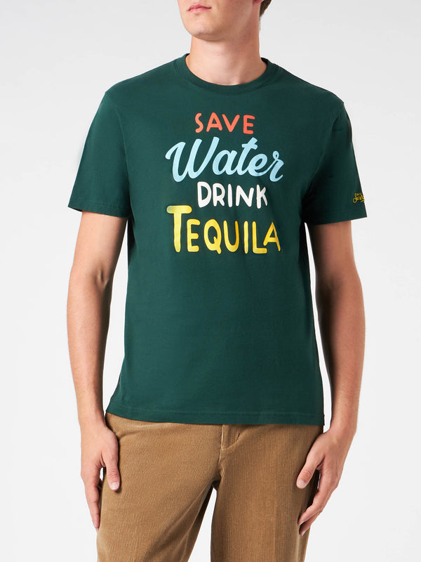 Herren-T-Shirt aus schwerer Baumwolle mit Tequila-Aufdruck