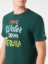 T-shirt da uomo in cotone pesante con stampa Tequila