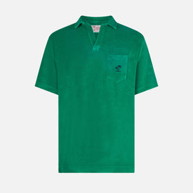 Man green terry polo - MC2 Saint Barth