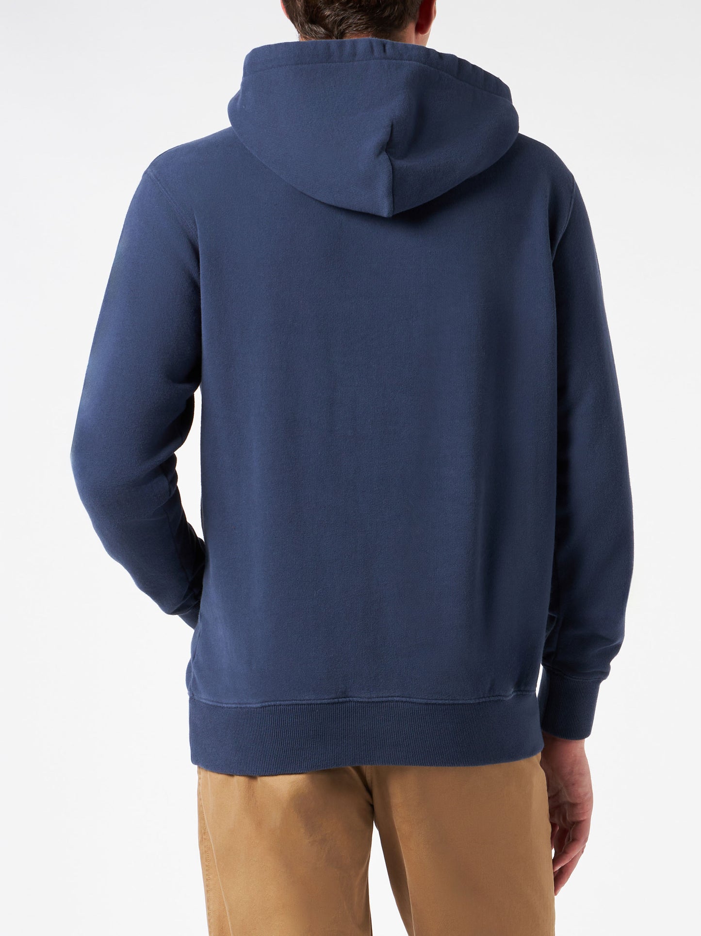 Man blue hoodie with St. Barth terry patch - MC2 Saint Barth