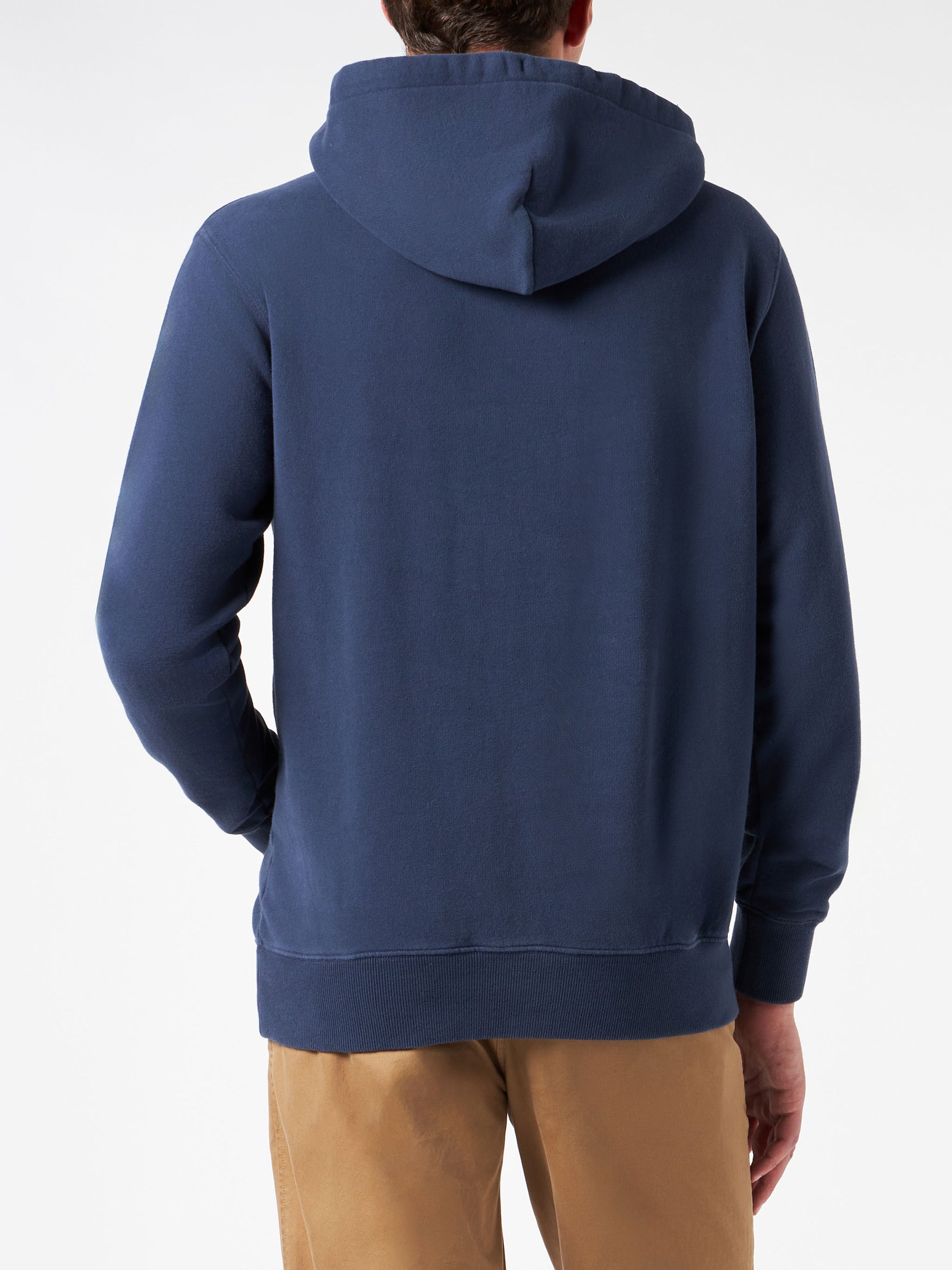 Man blue hoodie with St. Barth terry patch - MC2 Saint Barth