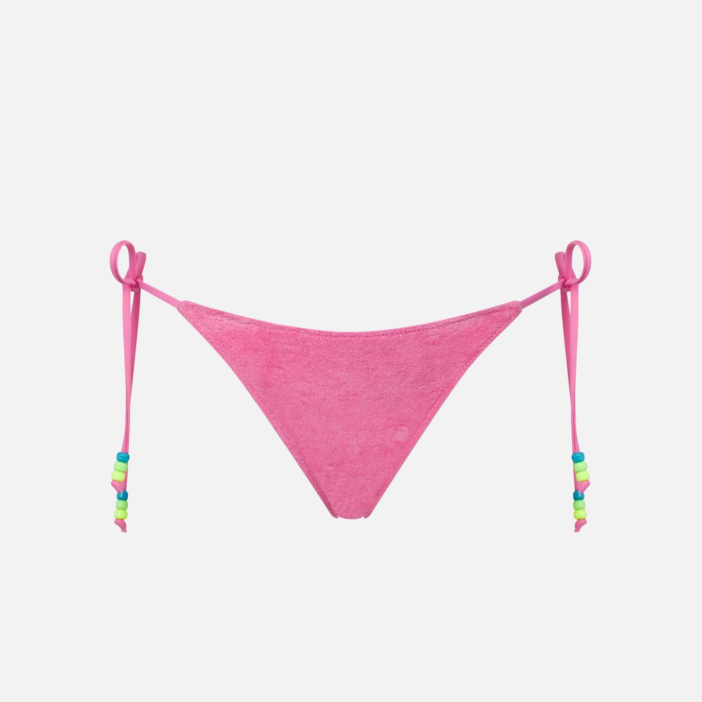 Woman pink terry swim briefs with side laces - MC2 Saint Barth