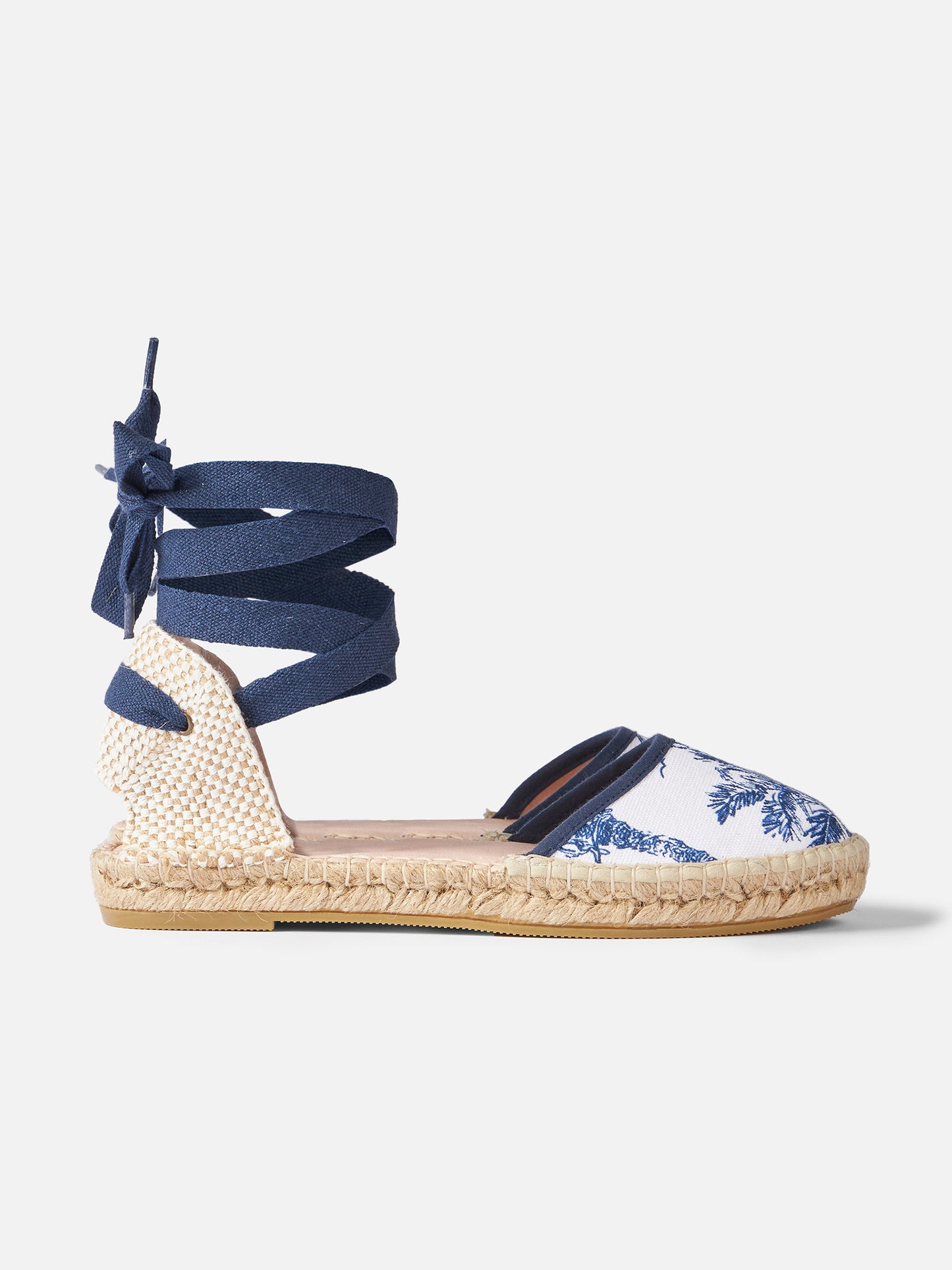 Flat espadrillas with toile de jouy print - MC2 Saint Barth