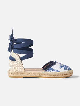 Flat espadrillas with toile de jouy print - MC2 Saint Barth