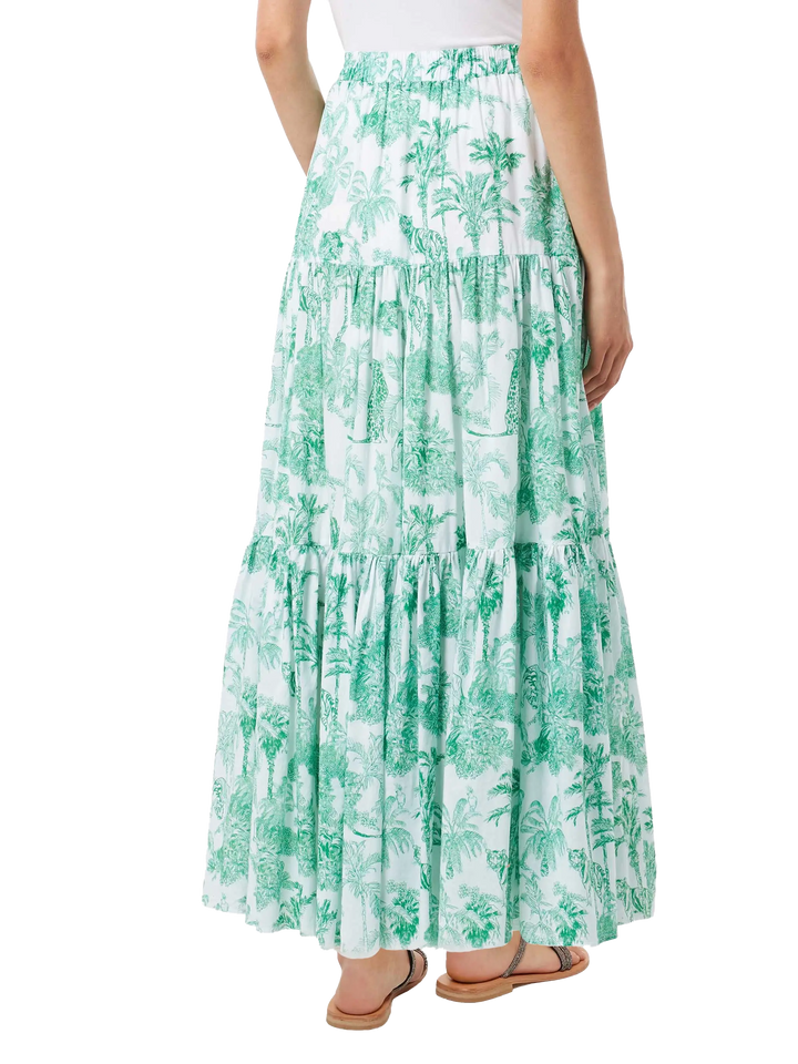 Woman cotton long skirt with jungle print - MC2 Saint Barth