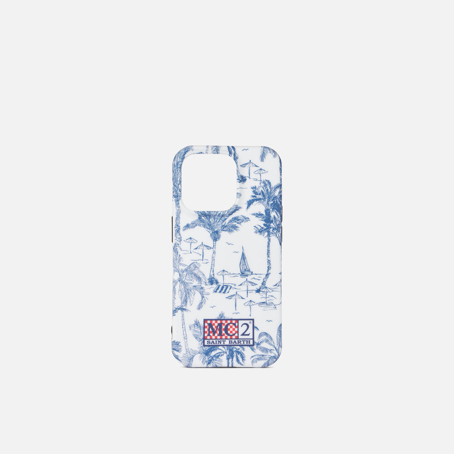 Mc2 Saint Barth Cover per iPhone 14 Pro con stampa toile de jouy