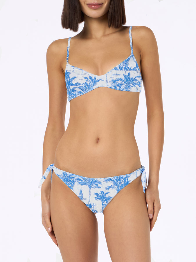 Mc2 Saint Barth Bikini donna con bralette scollo toile de Jouy May Yali