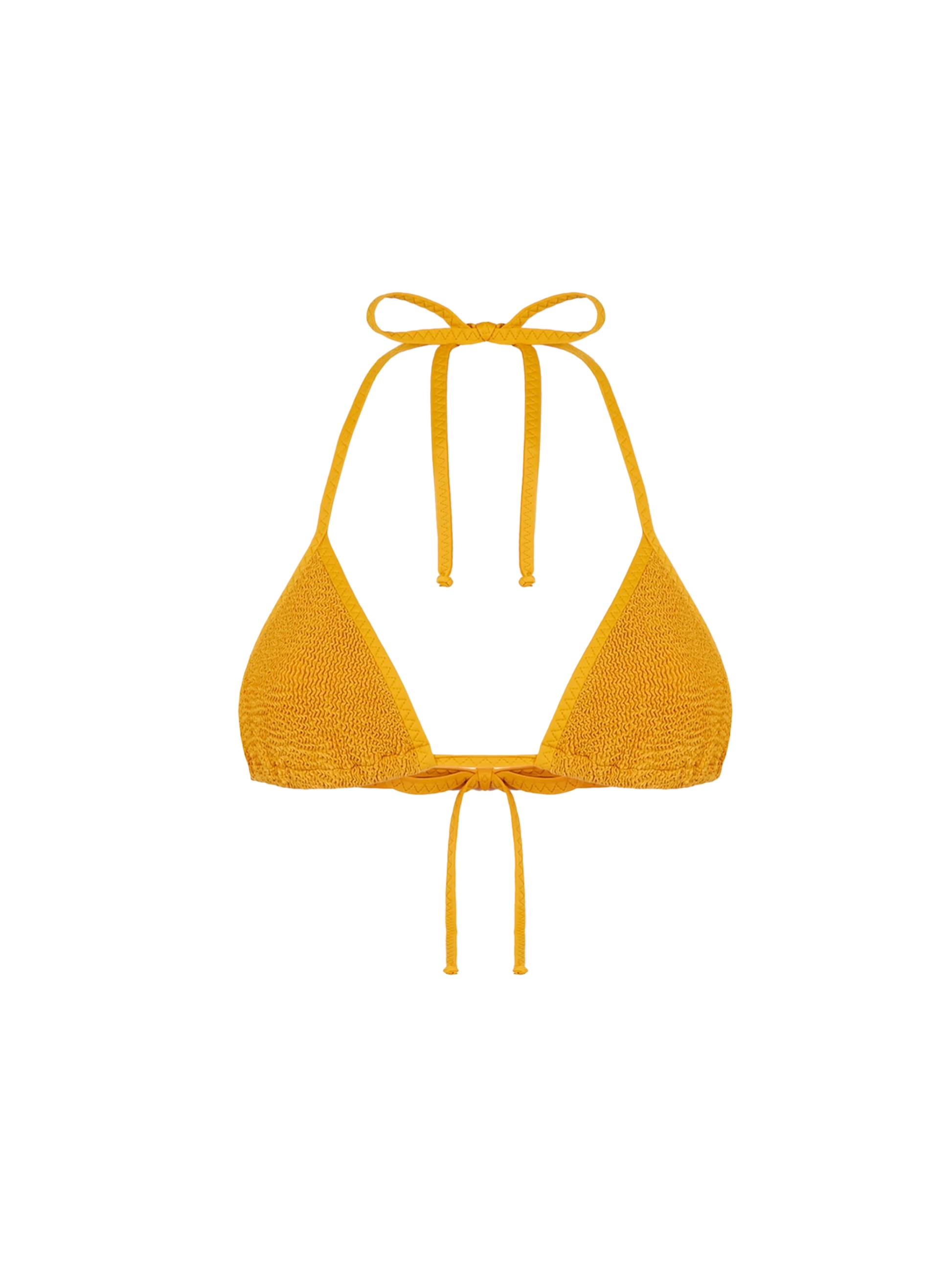 Woman ochre triangle top swimsuit - MC2 Saint Barth