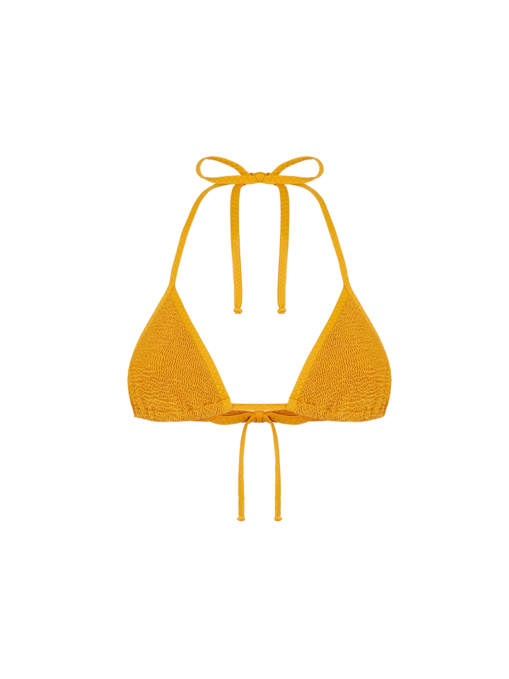 Woman ochre triangle top swimsuit - MC2 Saint Barth