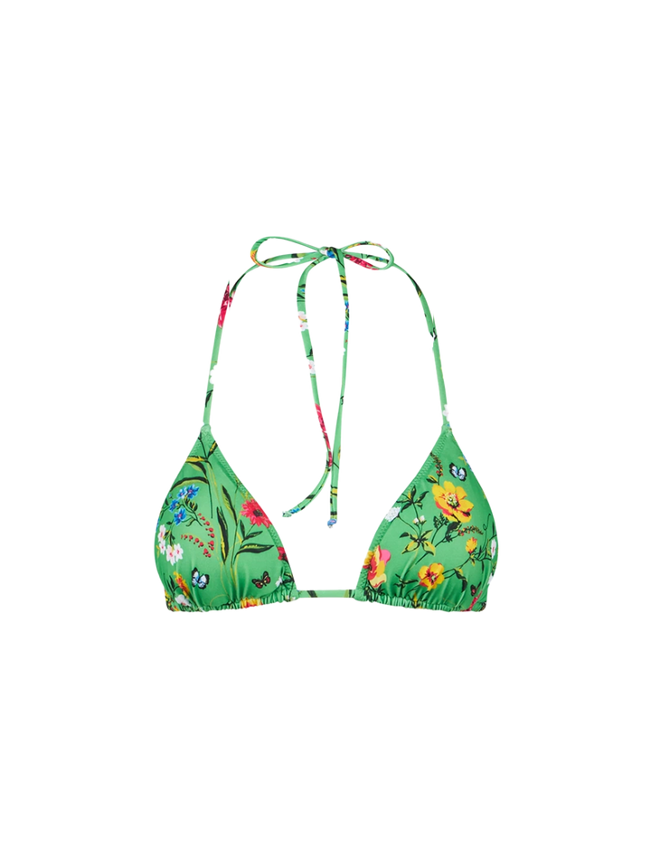 Top a triangolo donna con stampa fiori