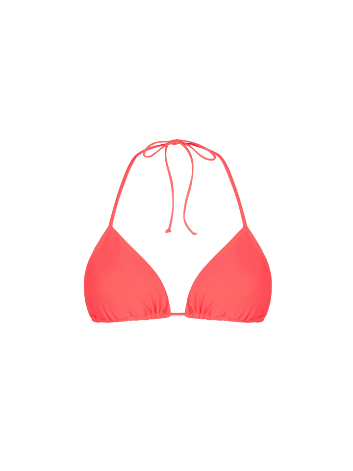 Woman fluo red triangle top swimsuit - MC2 Saint Barth