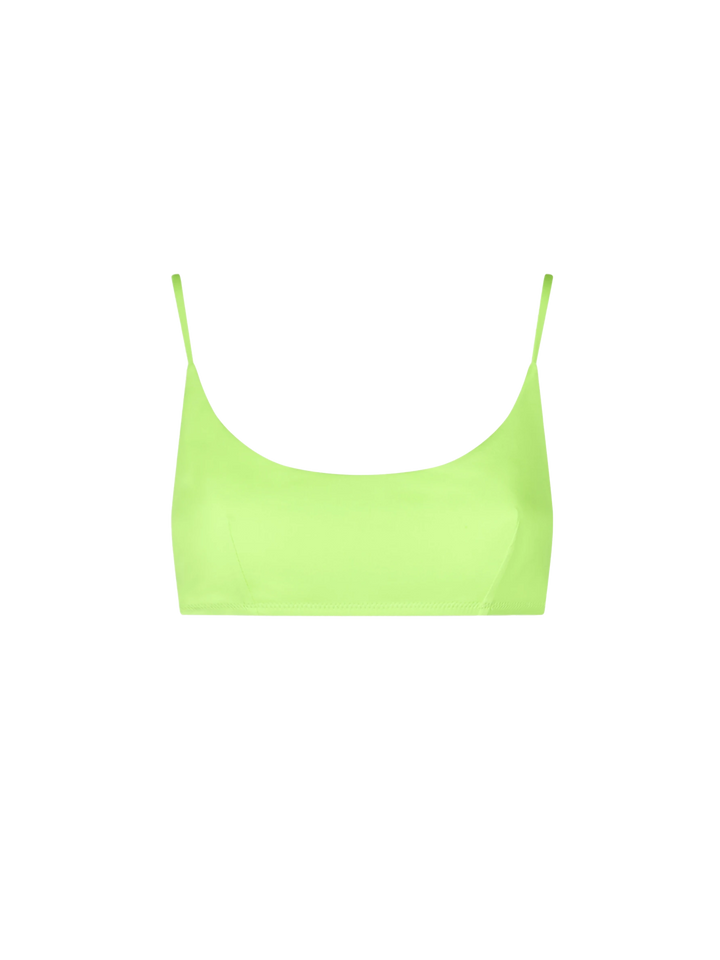 Costume a bralette da donna giallo fluo