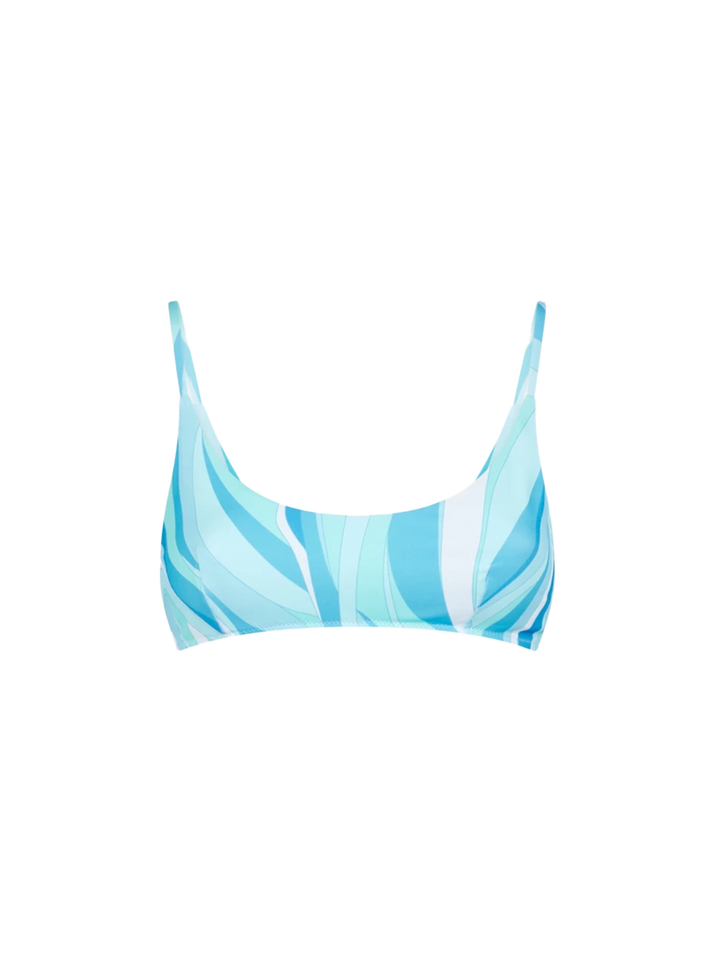 Costume da bagno bralette donna con onde multicolor