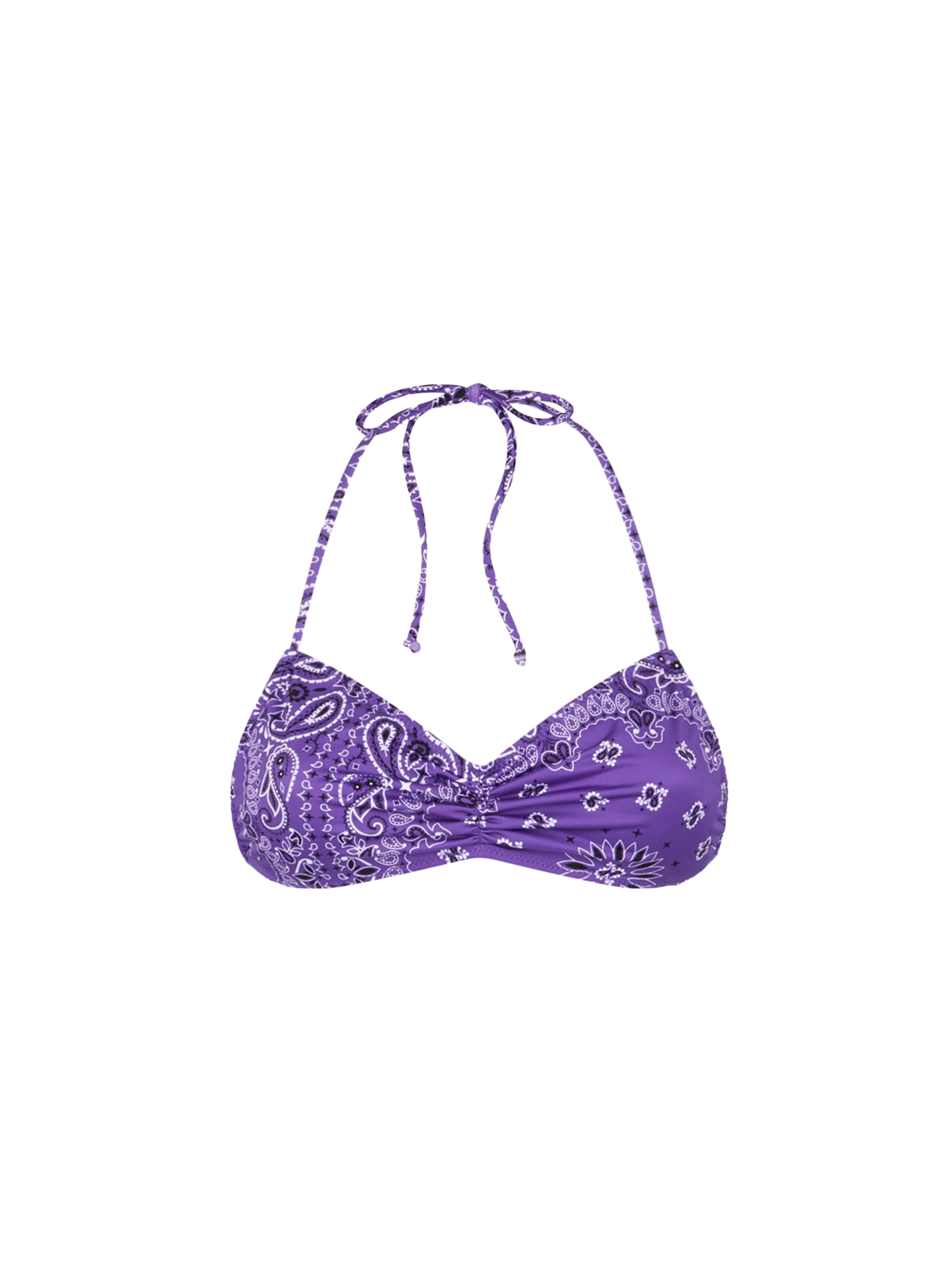 Woman bandeau top swimsuit with bandanna print - MC2 Saint Barth