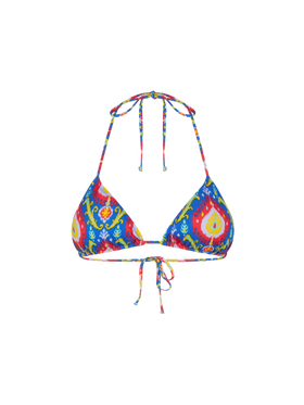 Woman triangle top with ikat print - MC2 Saint Barth