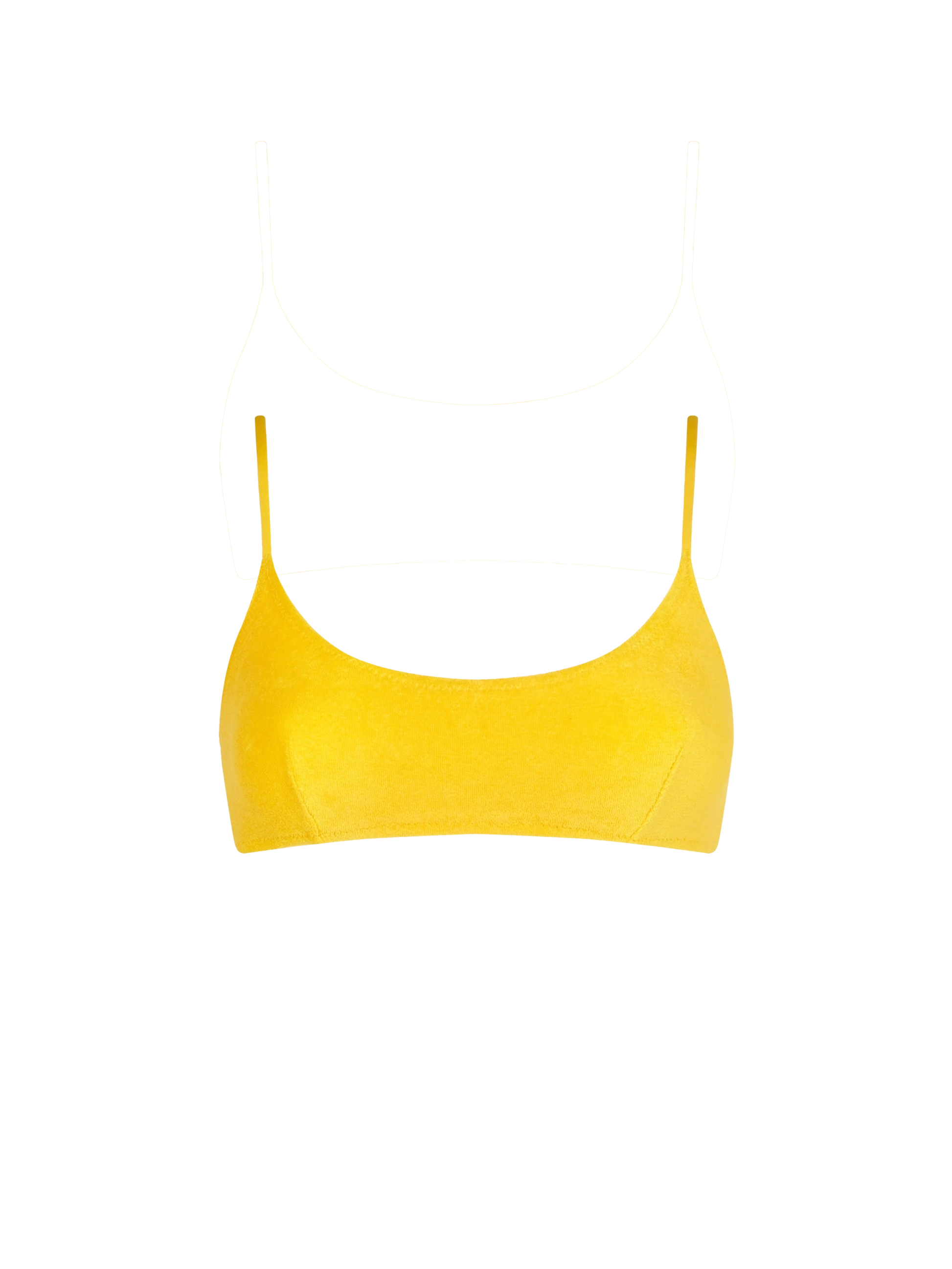 Woman yellow terry bralette swimsuit - MC2 Saint Barth