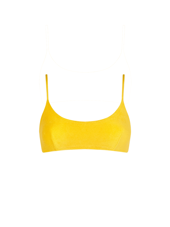 Woman yellow terry bralette swimsuit - MC2 Saint Barth