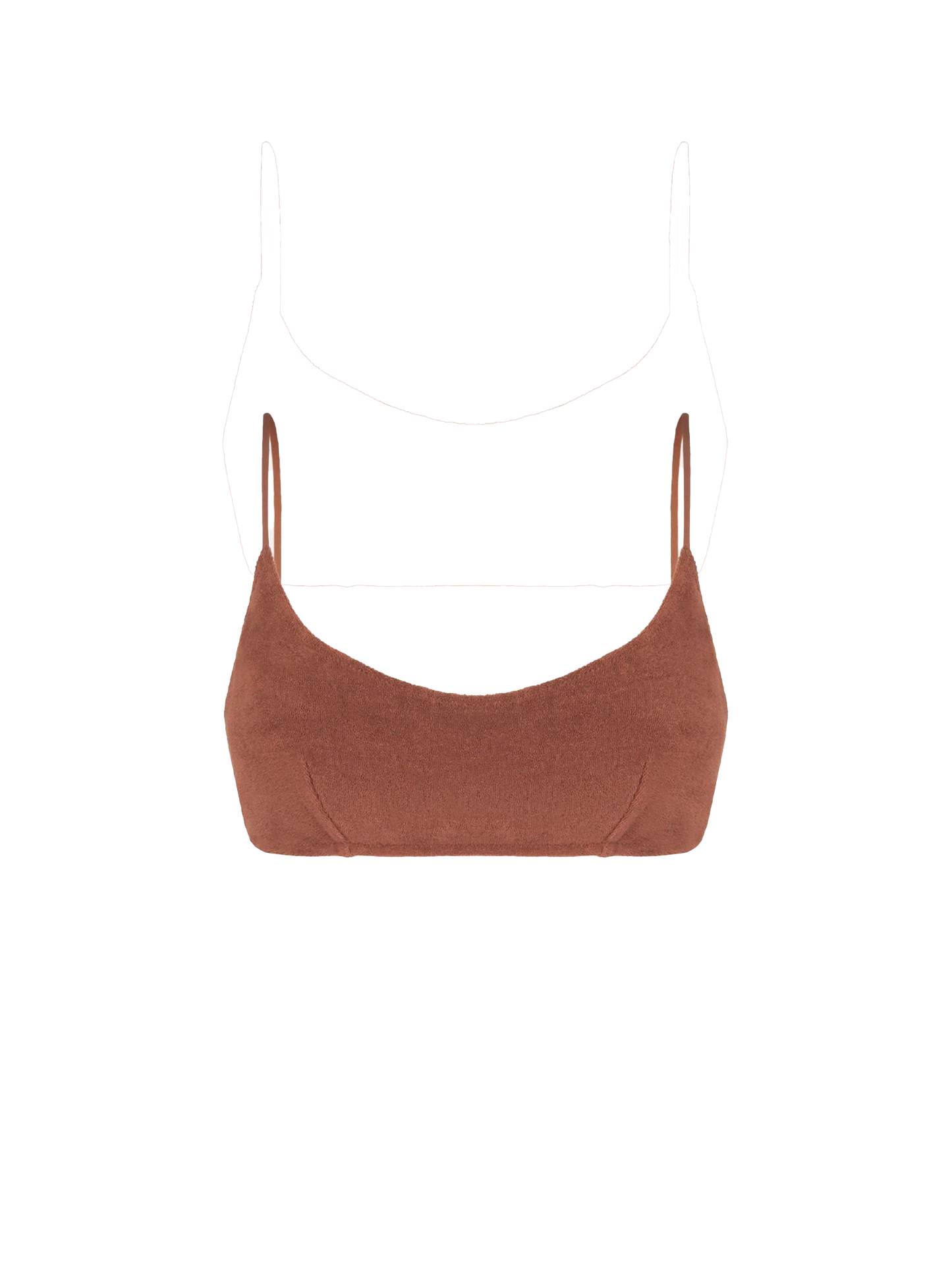 Woman terry brown bralette swimsuit - MC2 Saint Barth