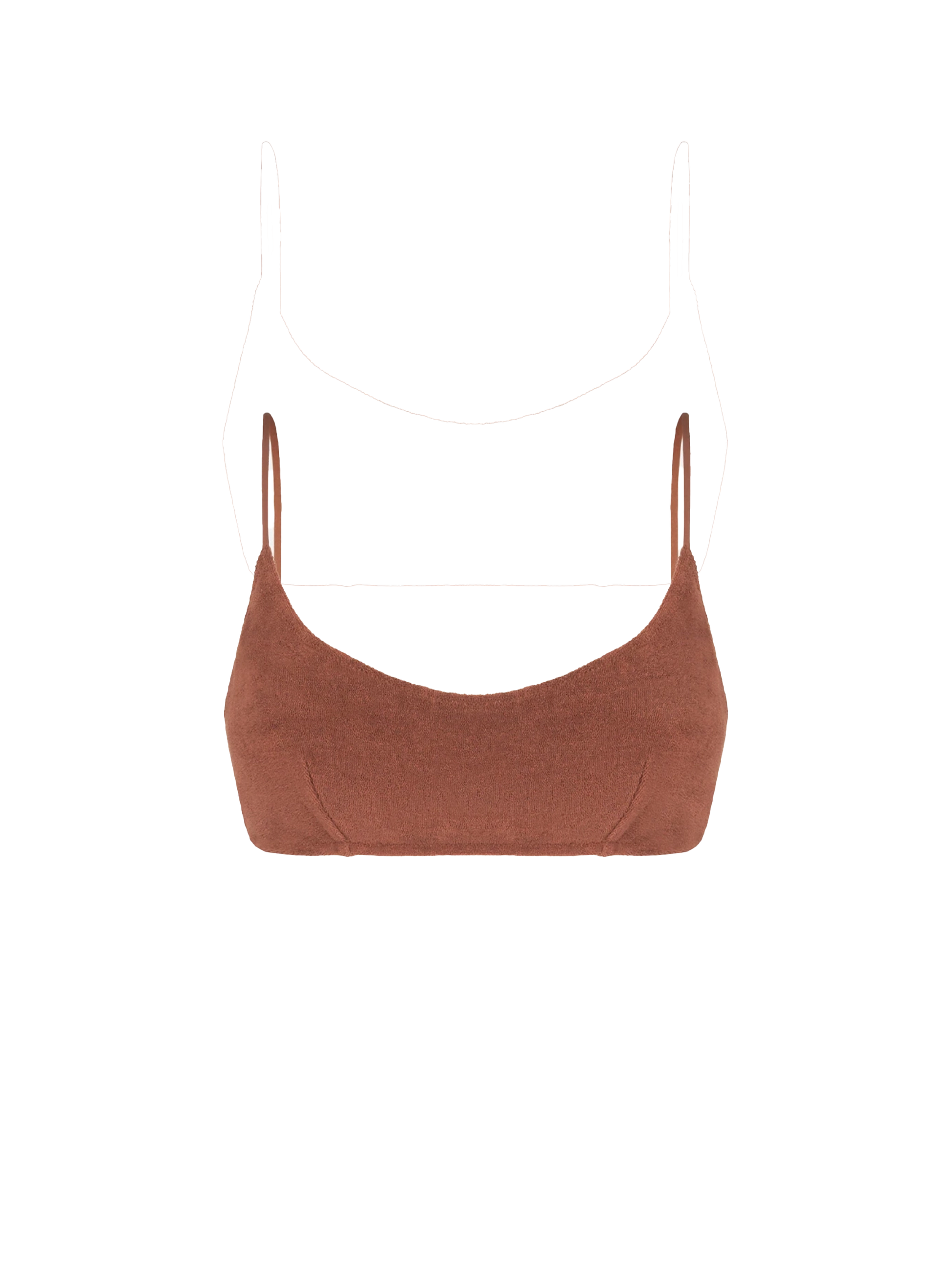 Woman terry brown bralette swimsuit - MC2 Saint Barth