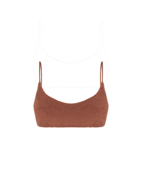 Woman terry brown bralette swimsuit - MC2 Saint Barth