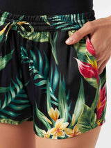 Damen-Shorts mit tropischem Print