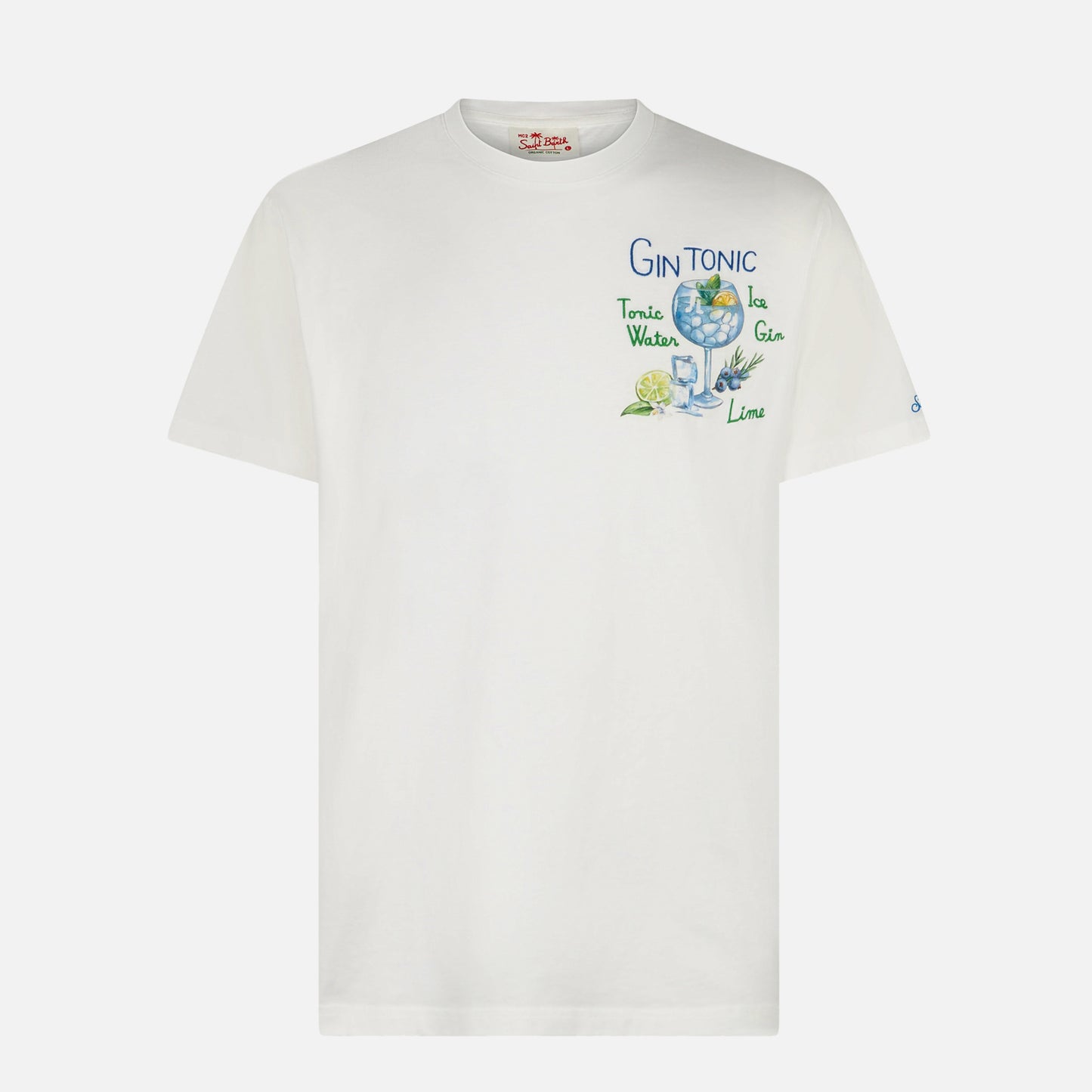 T-shirt da uomo in cotone con stampa Gin Tonic