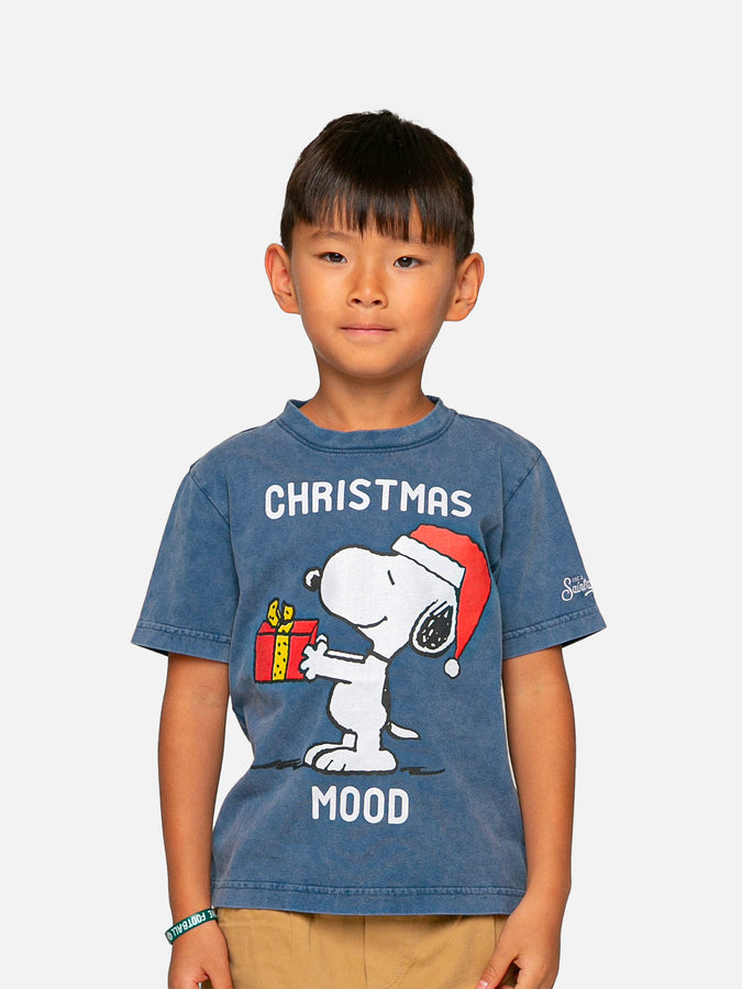 Mc2 Saint Barth T-shirt da bambino con stampa Snoopy Christmas Mood | Peanuts© Edizione Speciale