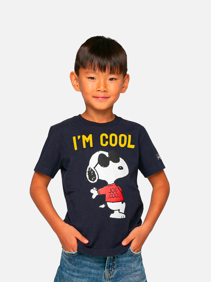 Mc2 Saint Barth T-shirt da bambino I'm Cool Snoopy stampa | Edizione speciale Peanuts™