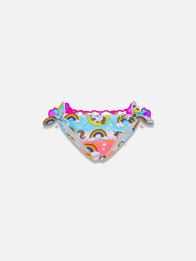 Mc2 Saint Barth Slip da bagno da bambina stampa unicorno e arcobaleno