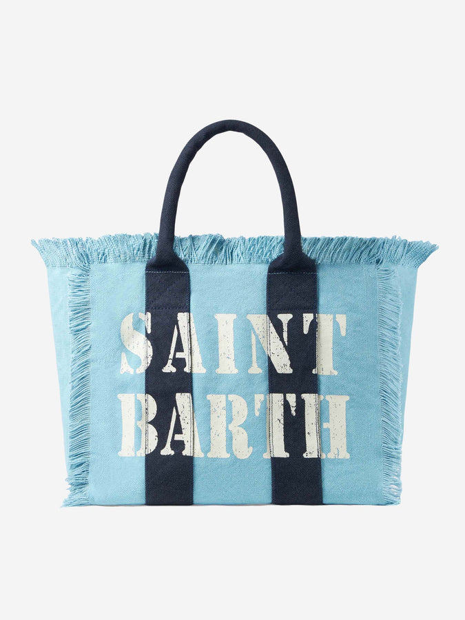 Mc2 Saint Barth Borsa a spalla Vanity in canvas con stampa logo