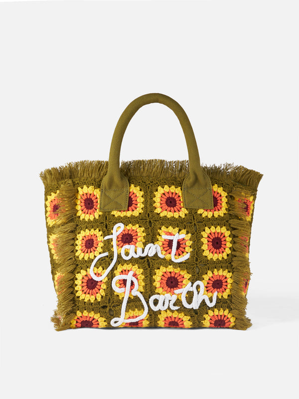 Vanity crochet flower shoulder bag