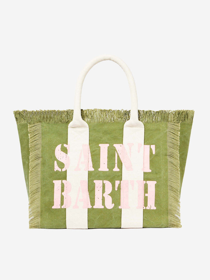 Mc2 Saint Barth Borsa a spalla Vanity in canvas con stampa logo