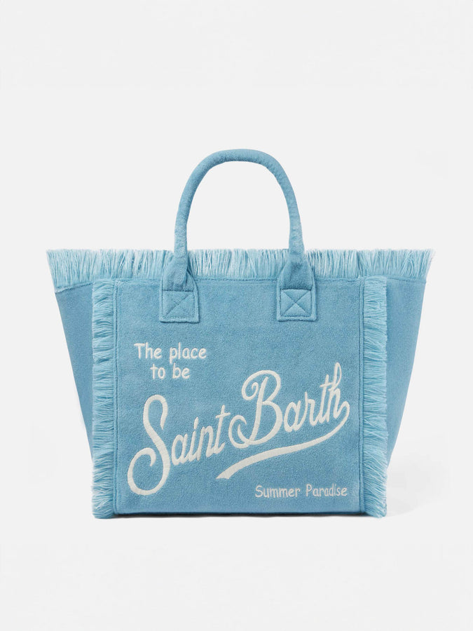 Mc2 Saint Barth Borsa a spalla Vanity in spugna azzurra