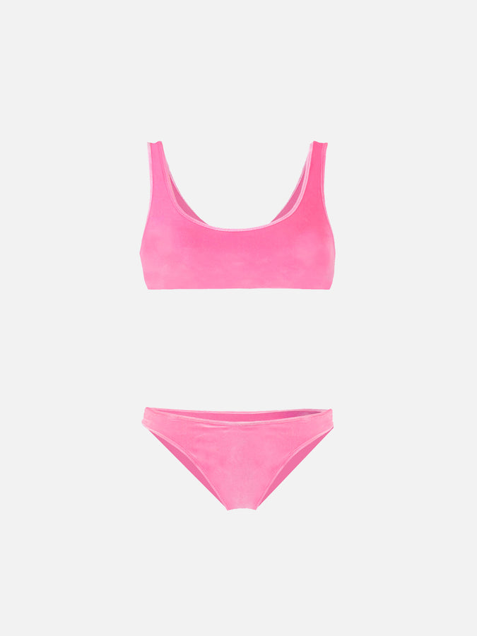 Mc2 Saint Barth BIKINI DA BAMBINA IN VELLUTO ROSA