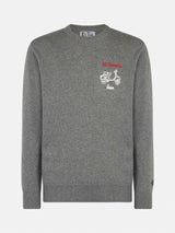 Man crewneck sweater with Vespa embroidery | VESPA© SPECIAL EDITION