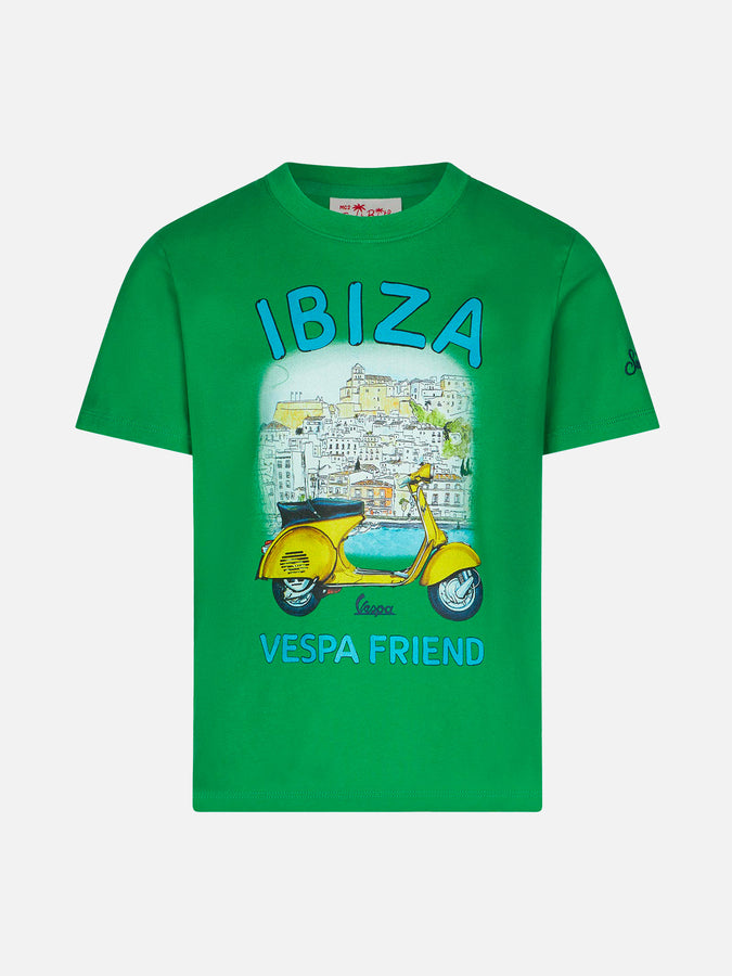 Mc2 Saint Barth T-shirt da bambino in cotone con stampa Ibiza Vespa | EDIZIONE SPECIALE VESPA®