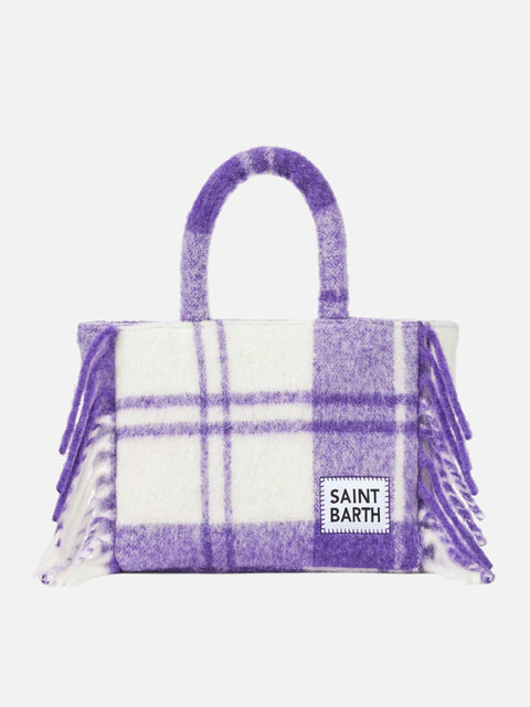 Colette blanket handbag with tartan print - MC2 Saint Barth