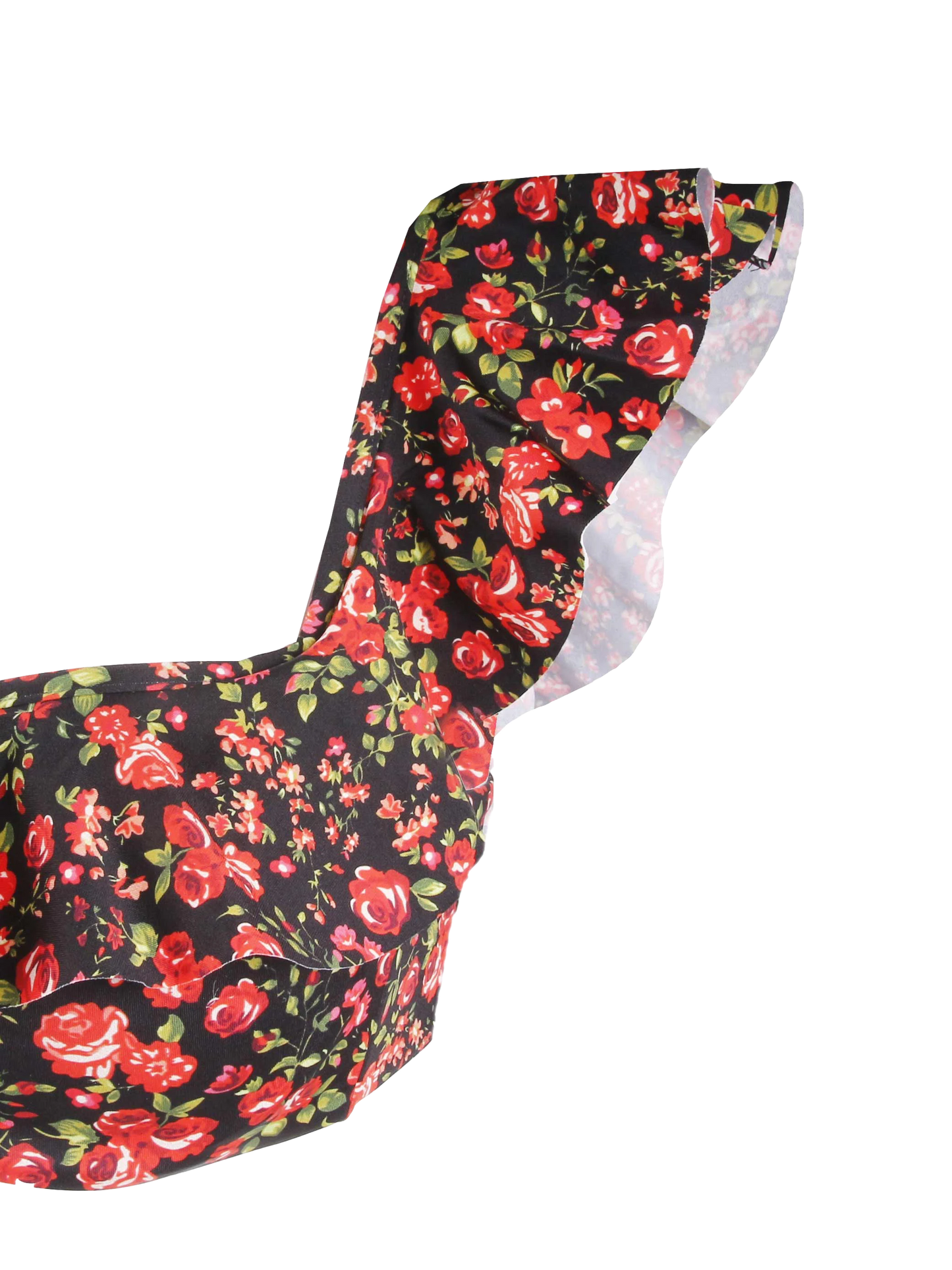 Flower print ruffled bandeau bikini - MC2 Saint Barth