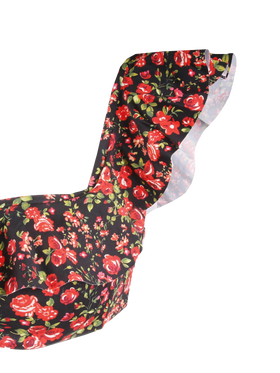 Flower print ruffled bandeau bikini - MC2 Saint Barth