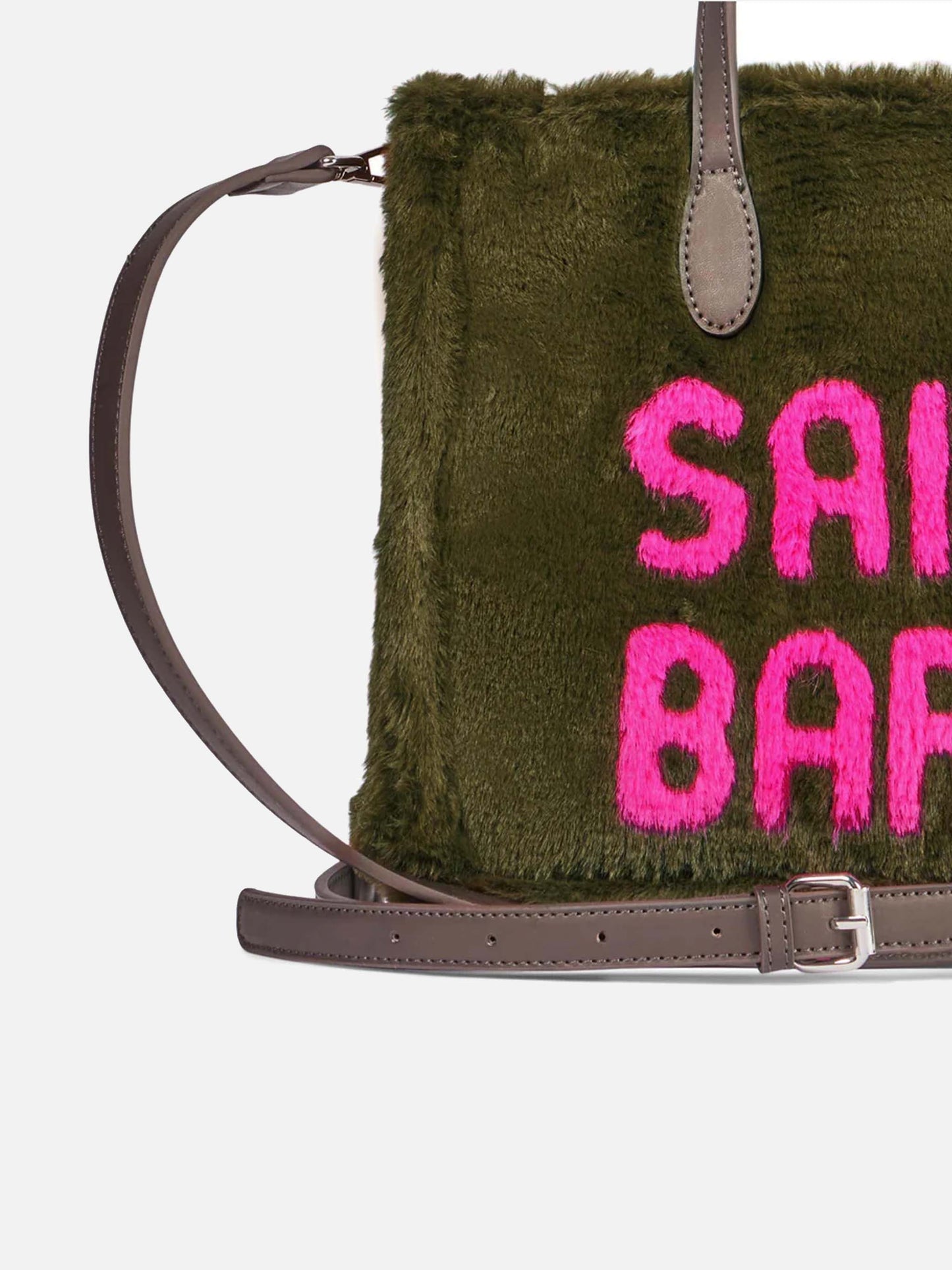 Vivian green faux fur handbag - MC2 Saint Barth