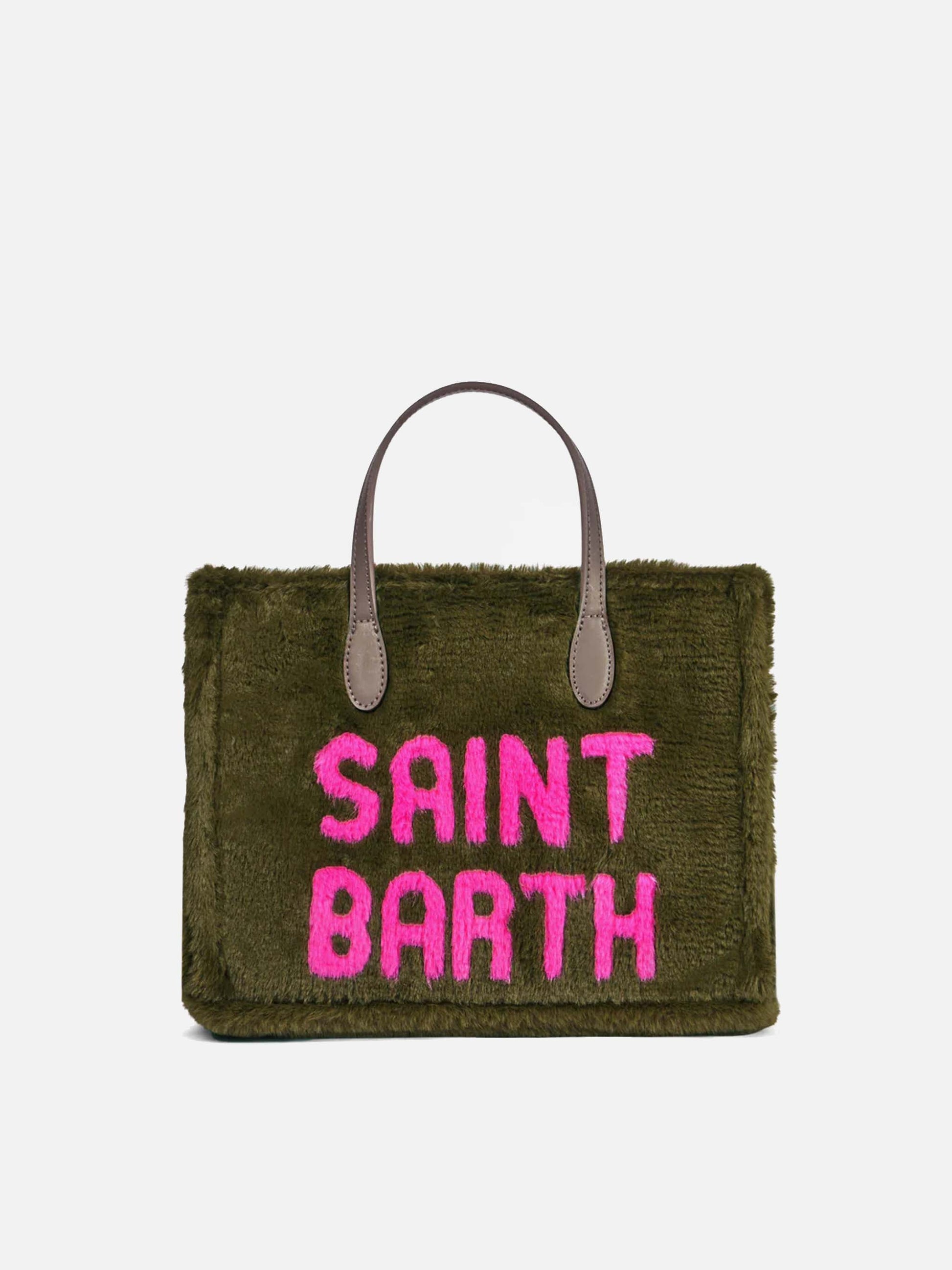 Vivian green faux fur handbag - MC2 Saint Barth