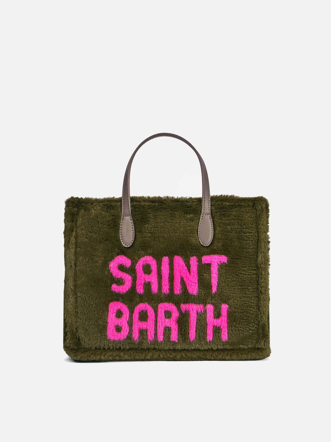 Mc2 Saint Barth Borsa a mano in ecopelliccia verde Vivian