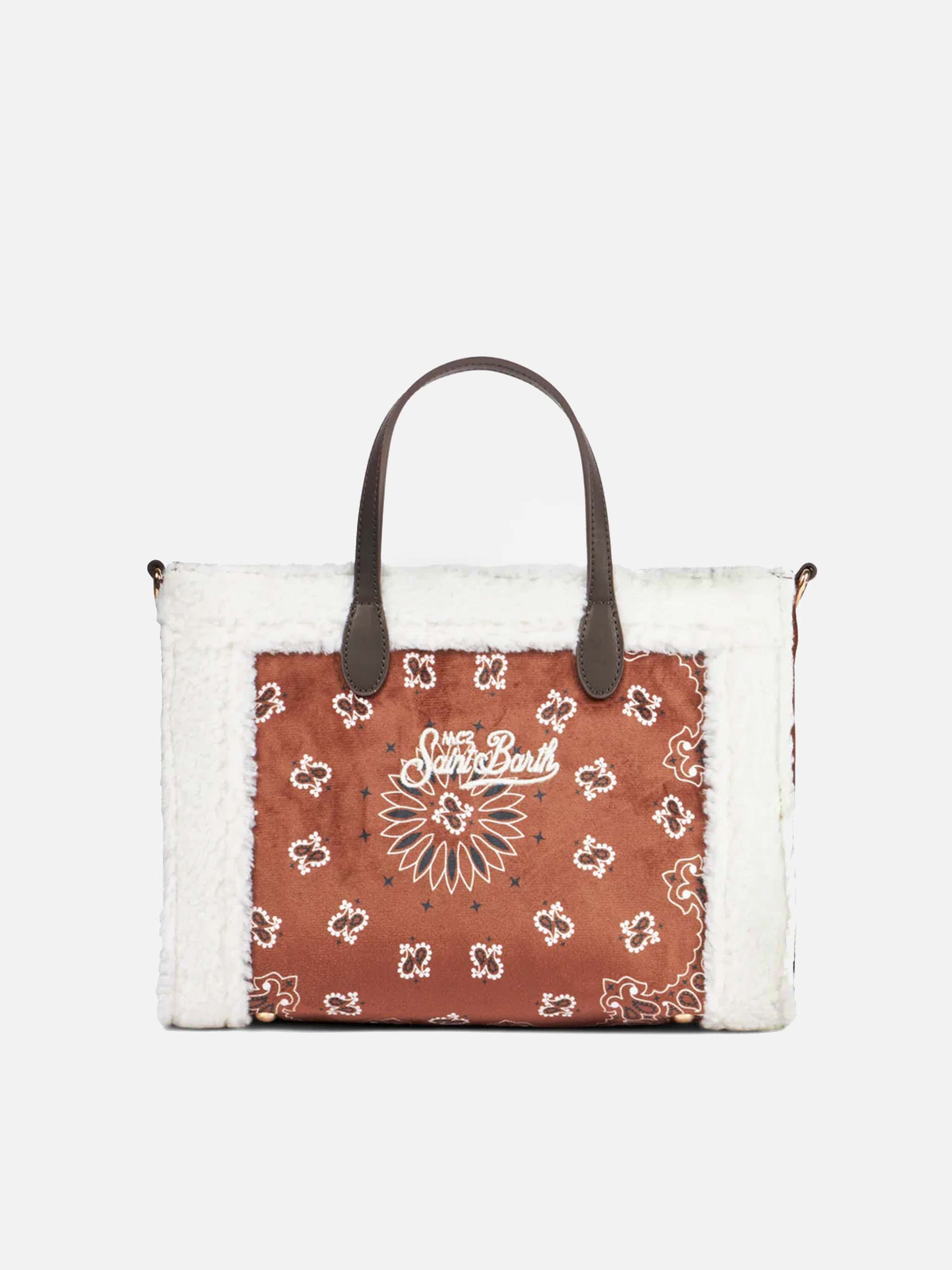 Vivian handbag with bandanna print and sherpa details - MC2 Saint Barth