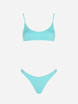 Woman water green bralette bikini