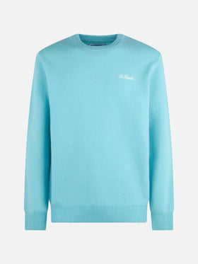 Water green sweater Regent in lambswool