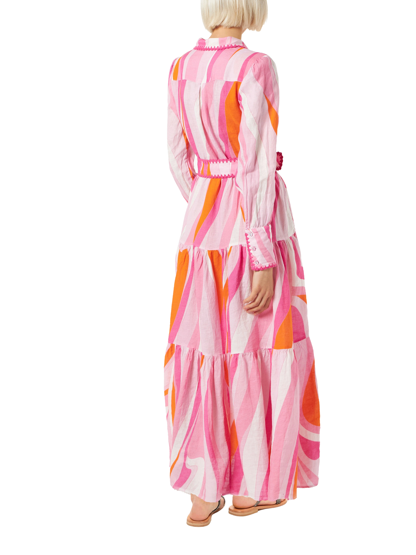 Multicolor shape wave dress Marbella with embroideries - MC2 Saint Barth