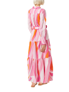 Multicolor shape wave dress Marbella with embroideries - MC2 Saint Barth