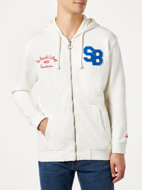 Man cotton sweatshirt with patch and embroidery - MC2 Saint Barth