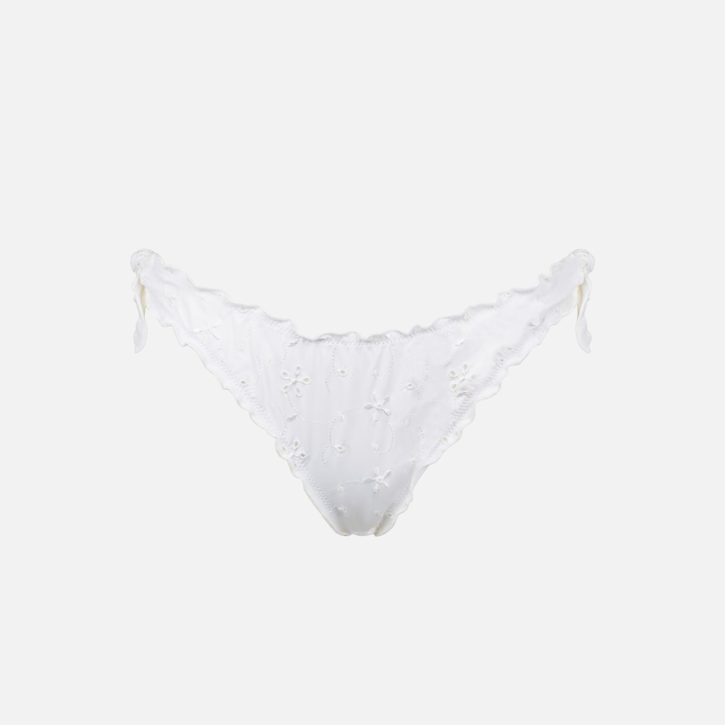 Woman white sangallo swim briefs