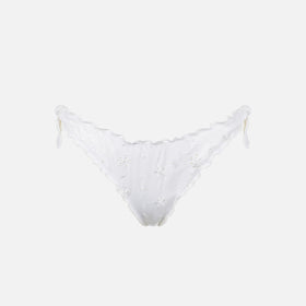 Woman white sangallo swim briefs